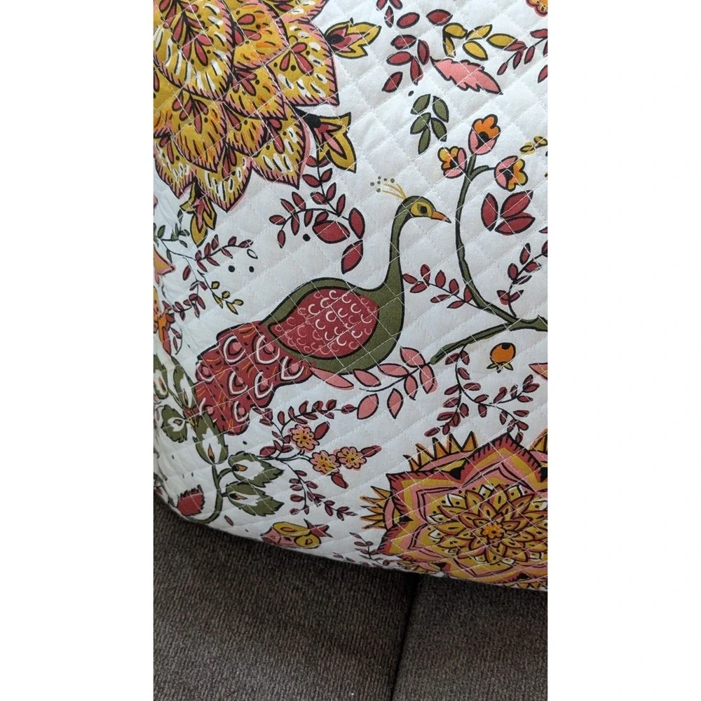 Vera Bradley Peacock Garden Pillow Couch Bed Throw 21